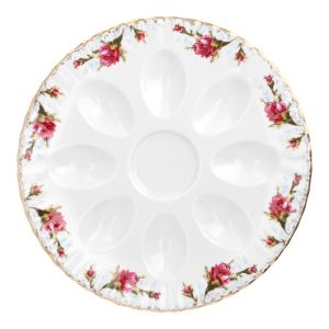 Półmisek okrągły do jaj 21 cm Iwona Złota Róża B013 344271 Półmisek okrągły do jaj 21 cm Iwona Złota Róża B013 344271