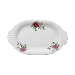 Półmisek owalny 28 cm Iwona Bordowa Róża B826 343714 Półmisek owalny 28 cm Iwona Bordowa Róża B826 343714