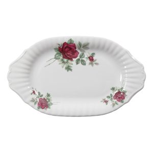 Półmisek owalny 33 cm Iwona Bordowa Róża B826 349529 Półmisek owalny 33 cm Iwona Bordowa Róża B826 349529