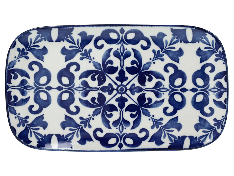 Półmisek porcelanowy Ortigia 30x17 cm niebieski 959210