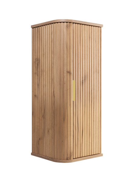 Półsłupek łazienkowy, dąb Craft, uchwyt złoty, 79 x 35,5 x 31,5 cm 787791