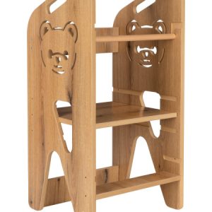 Pomocnik kuchenny dla dzieci wzór miś regulowany Kitchen Helper MDF drewno 954271 Pomocnik kuchenny dla dzieci wzór miś regulowany Kitchen Helper MDF drewno 954271