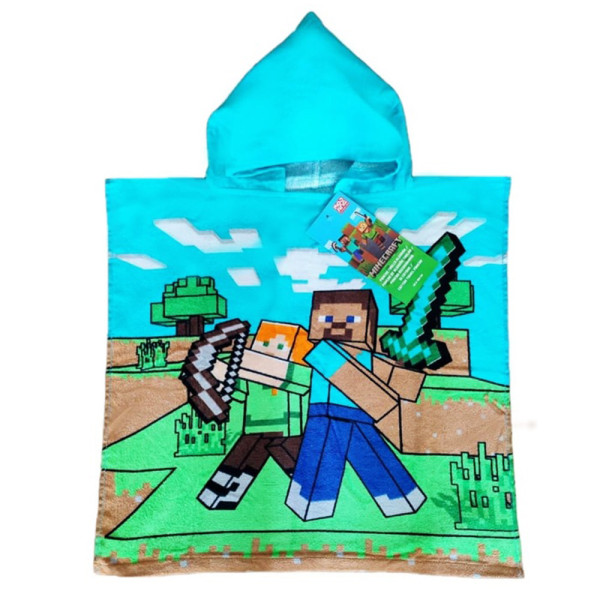 Poncho dla dzieci 50x110 Minecraft ręcznik z kapturem dziecięcy 770831