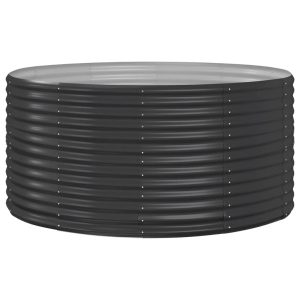Poniesiona Donica ogrodowa Antracyt 140 x 140 x 68 cm vidaXL 564350 Poniesiona Donica ogrodowa Antracyt 140 x 140 x 68 cm vidaXL 564350