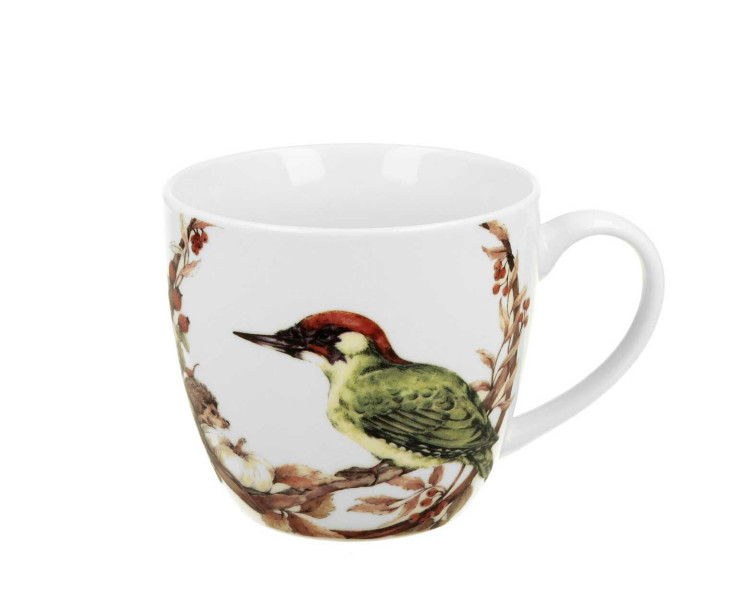 Porcelanowy kubek Animals Dzięcioł 460 ml do Kawy Herbaty Napoi 656664