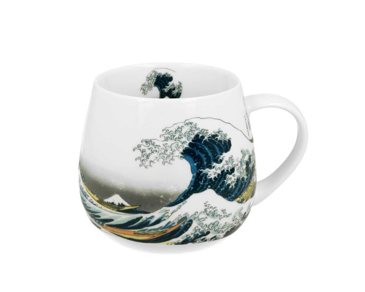 Porcelanowy Kubek baryłka 430 ml Hokusai The Great Wave do Kawy Herbaty 648646