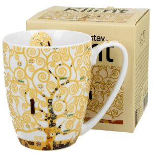 Porcelanowy kubek Klimt Ecru Tree Of Life 350 ml do Kawy Herbaty Napoi 648442 Porcelanowy kubek Klimt Ecru Tree Of Life 350 ml do Kawy Herbaty Napoi 648442
