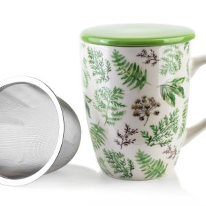 Porcelanowy Kubek z zaparzaczem i pokrywką EDDY 247675 Porcelanowy Kubek z zaparzaczem i pokrywką EDDY 247675