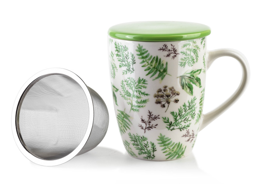 Porcelanowy Kubek z zaparzaczem i pokrywką EDDY 247675