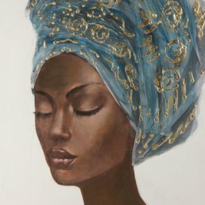 Portret Kobiety w Turbanie 60×80 cm Etno-Boho 723192 Portret Kobiety w Turbanie 60×80 cm Etno-Boho 723192