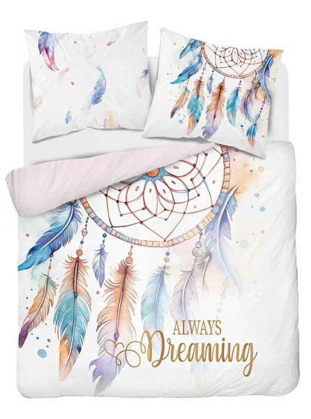 Pościel 160x200 biała w stylu boho – 5834 A – Floral Elegance 961746