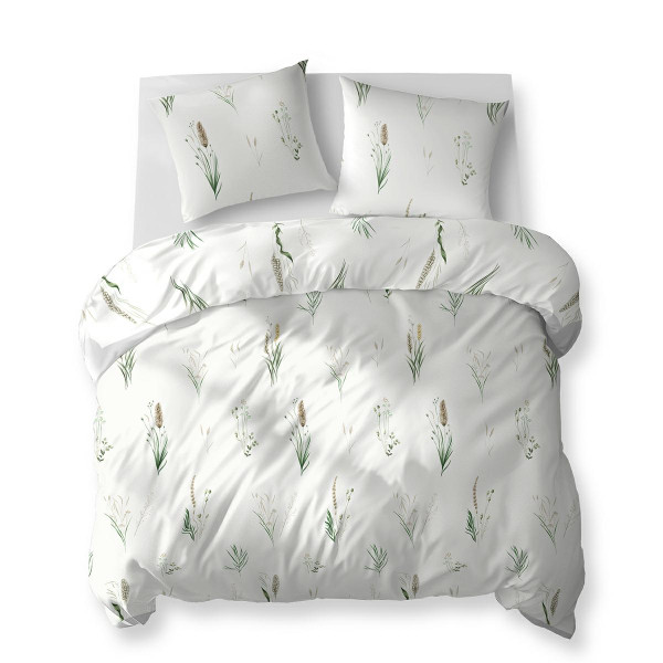 Pościel 220x200 biała w trawy i kłosy – 5771 A – Cotton Bloom 961831