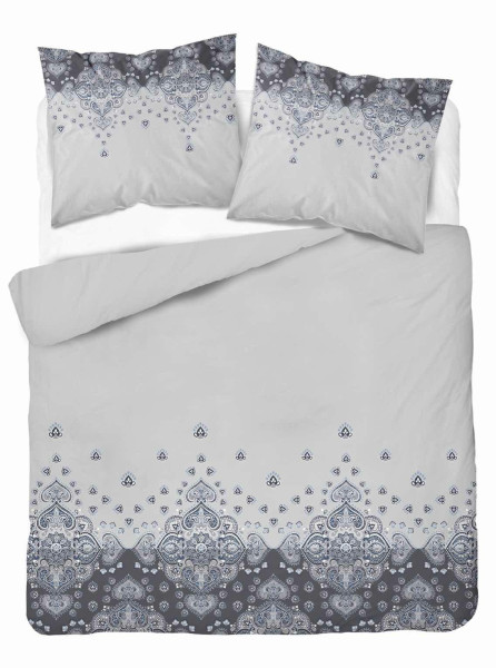Pościel 220x200 Biała z ornamentem – paisley - 5338 B - Soft Meadow 961817