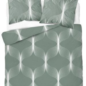 Pościel 220×200 zielona biała geometria Bawełna 764109 Pościel 220×200 zielona biała geometria Bawełna 764109