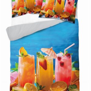Pościel 3D satynowa z mikrowłókna DRINKS 160×200 Detexpol 336757 Pościel 3D satynowa z mikrowłókna DRINKS 160×200 Detexpol 336757