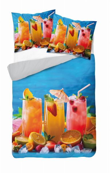 Pościel 3D satynowa z mikrowłókna DRINKS 160x200 Detexpol 336757