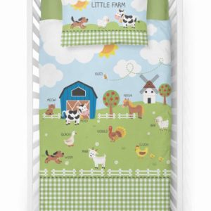 Pościel 90×120 Farma zielona niebieska Mayamoo 764137 Pościel 90×120 Farma zielona niebieska Mayamoo 764137