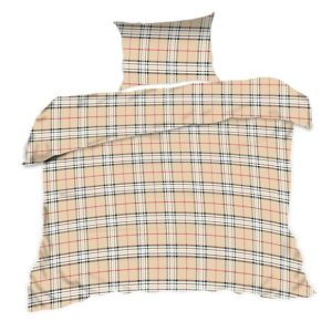 Pościel bawełniana 140×200 krata beżowa 1493N Classic 1067314 Pościel bawełniana 140×200 krata beżowa 1493N Classic 1067314