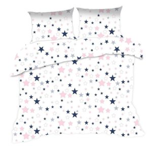 Pościel bawełniana 160×200 363K gwiazdki biała różowa Kids 24 1066057 Pościel bawełniana 160×200 363K gwiazdki biała różowa Kids 24 1066057