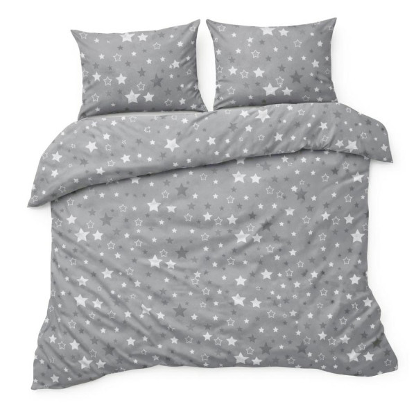 Pościel bawełniana 160x200 366K gwiazdki szara Kids 24 1078304