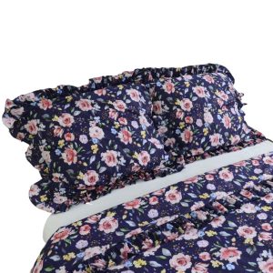 Pościel bawełniana z falbanką – boho róże [Rozmiar: 140/200 i 70/80] 834472