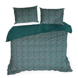 Pościel bawełniana z nadrukiem ESPRIT 200X220 70X80X2 butelkowa zieleń 1008290 Pościel bawełniana z nadrukiem ESPRIT 200X220 70X80X2 butelkowa zieleń 1008290