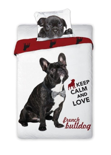 Pościel Best Friends Pies Buldog 140x200 Faro 272881