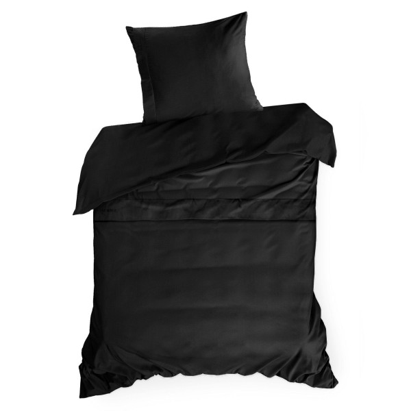 Pościel czarna Elegante 140x200 + 70x80 makosatyna luksusowy styl 1008316