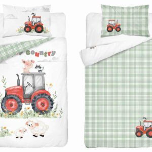 Pościel dziecięca 100×135 – 5519 B – traktor zielona krata – Sweet Dreams 961763 Pościel dziecięca 100×135 – 5519 B – traktor zielona krata – Sweet Dreams 961763