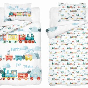 Pościel dziecięca 100×135 pociągi pastelowe Happy Train – 5507 B – Mayamoo 961845 Pościel dziecięca 100×135 pociągi pastelowe Happy Train – 5507 B – Mayamoo 961845