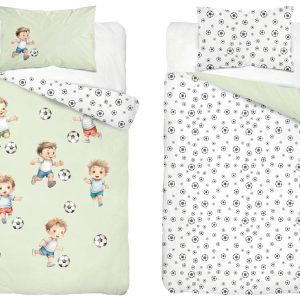 Pościel dziecięca 90×120 cm Piłka Nożna miętowa – MAYAMOO 764113 Pościel dziecięca 90×120 cm Piłka Nożna miętowa – MAYAMOO 764113