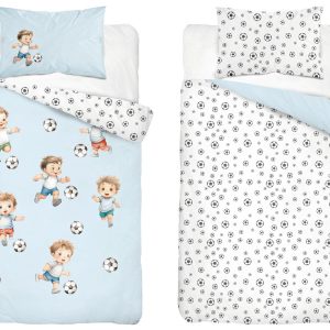 Pościel dziecięca 90×120 cm Piłka Nożna niebieska – MAYAMOO 764133 Pościel dziecięca 90×120 cm Piłka Nożna niebieska – MAYAMOO 764133