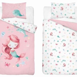 Pościel dziecięca 90×120 syrenka pudrowy róż – 5512 B – Mayamoo 961723 Pościel dziecięca 90×120 syrenka pudrowy róż – 5512 B – Mayamoo 961723