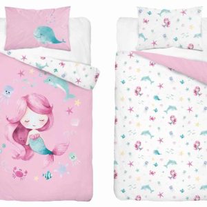 Pościel dziecięca 90×120 syrenka różowa – 5512 A – Mayamoo 961806 Pościel dziecięca 90×120 syrenka różowa – 5512 A – Mayamoo 961806