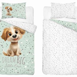Pościel dziecięca 90×120 z pieskiem miętowa – Sweet Dreams 959203 Pościel dziecięca 90×120 z pieskiem miętowa – Sweet Dreams 959203