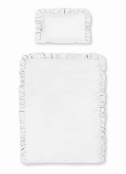 Pościel dziecięca z falbanką Pure Kids biała 100x135 1065751