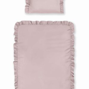 Pościel dziecięca z falbanką Pure Kids różowa 100×135 1065734 Pościel dziecięca z falbanką Pure Kids różowa 100×135 1065734