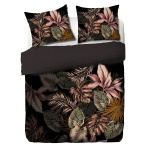 Pościel EC FONCE z mikrofibry czarna w liście 160×200 + 2*70×80 cm HOMLA 868945 Pościel EC FONCE z mikrofibry czarna w liście 160×200 + 2*70×80 cm HOMLA 868945