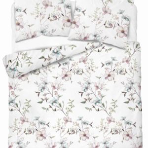 Pościel flanelowa 160×200 Pastel Flowers – pudrowo-błękitne kwiaty 961791 Pościel flanelowa 160×200 Pastel Flowers – pudrowo-błękitne kwiaty 961791