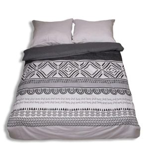 Pościel flanelowa 160×200 szara grafitowa ornamenty paski Matex 774290 Pościel flanelowa 160×200 szara grafitowa ornamenty paski Matex 774290