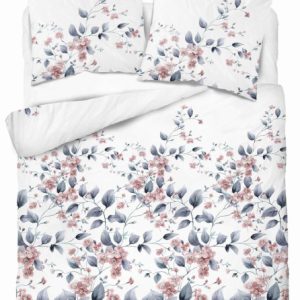 Pościel flanelowa 220×200 biała w różowe kwiaty – Pastel Flowers – 5626 B 961754 Pościel flanelowa 220×200 biała w różowe kwiaty – Pastel Flowers – 5626 B 961754