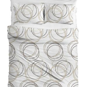 Pościel flanelowa 220×200 F-80A Koła biała bordowa beżowa geometria 774268 Pościel flanelowa 220×200 F-80A Koła biała bordowa beżowa geometria 774268