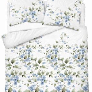 Pościel flanelowa 220×200 Pastel Flowers – biała w niebieskie kwiaty 961715 Pościel flanelowa 220×200 Pastel Flowers – biała w niebieskie kwiaty 961715