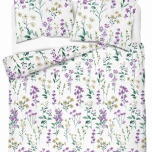 Pościel flanelowa 220×200 Pastel Flowers – polne kwiaty fioletowo-żółte 961744 Pościel flanelowa 220×200 Pastel Flowers – polne kwiaty fioletowo-żółte 961744