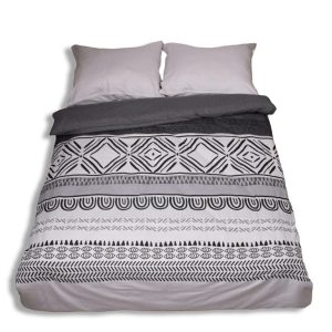 Pościel flanelowa 220×200 szara grafitowa ornamenty paski Matex 774250 Pościel flanelowa 220×200 szara grafitowa ornamenty paski Matex 774250