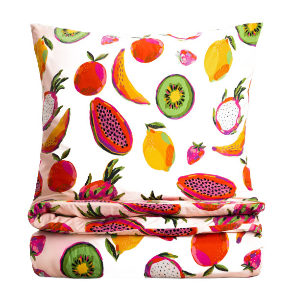 Pościel FRUTTI z mikrofibry w owoce 220x200 + 2*70x80 cm HOMLA 927641