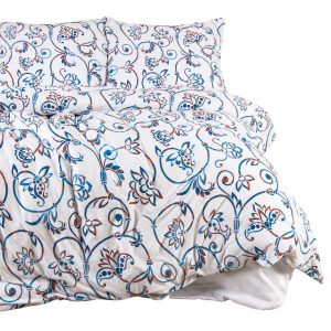 Pościel jersey 160×200 Kwiaty biała niebieska JERSEYLOVE 763264 Pościel jersey 160×200 Kwiaty biała niebieska JERSEYLOVE 763264