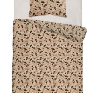 Pościel młodzieżowa 160×200 piaskowa w czołgi – 5872 A – DreamKids 961736