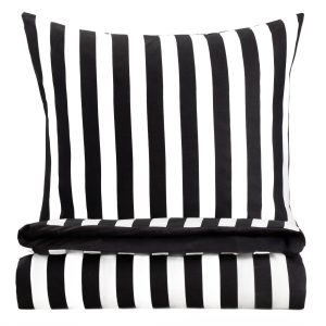Pościel RAYAS z mikrofibry w czarno-białe pasy 160×200 + 2*70×80 cm HOMLA 960883 Pościel RAYAS z mikrofibry w czarno-białe pasy 160×200 + 2*70×80 cm HOMLA 960883