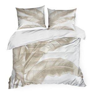 Pościel satynowa 100% bawełna SPRING 220×200 beżowo kremowa wzór roślinny 1032035 Pościel satynowa 100% bawełna SPRING 220×200 beżowo kremowa wzór roślinny 1032035